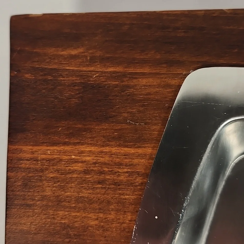 Vintage Mid Century Modern MCM/Retro Wood Cheese Charcuterie Board - Picture 11 of 16